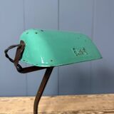 Erpé banker’s lamp with a turquoise enamel shade.