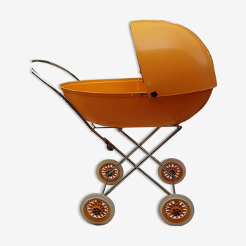 Stroller child orange shell Seventies 1970
