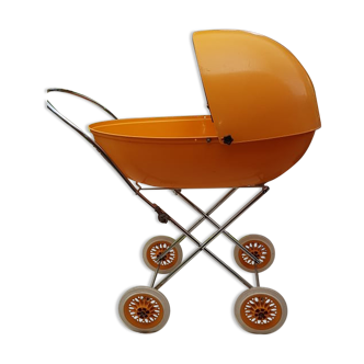 Stroller child orange shell Seventies 1970