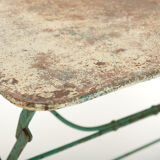 Old folding rectangular iron garden table
