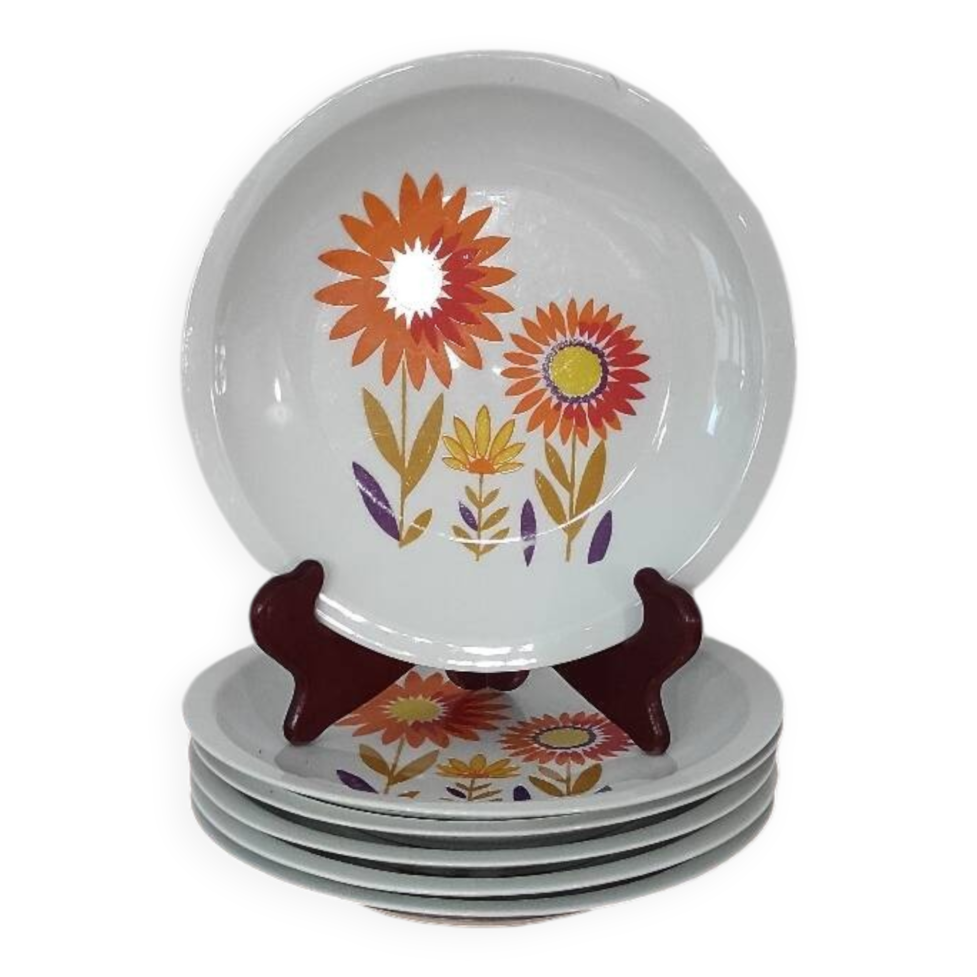 Set of Vintage Sologne flat plates