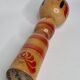 Large traditional Japanese Kokeshi doll dated 1958, hand painted, 30 cm