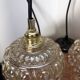 Lot de trois suspensions en verre scandinave