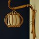 Vintage rattan wall lamp 60s