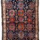 Handmade antique Persian Malayer rug 4.1' x 6.3' (125cm x 192cm) 1910s - 1B741