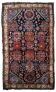 Handmade antique Persian Malayer rug 4.1' x 6.3' (125cm x 192cm) 1910s - 1B741