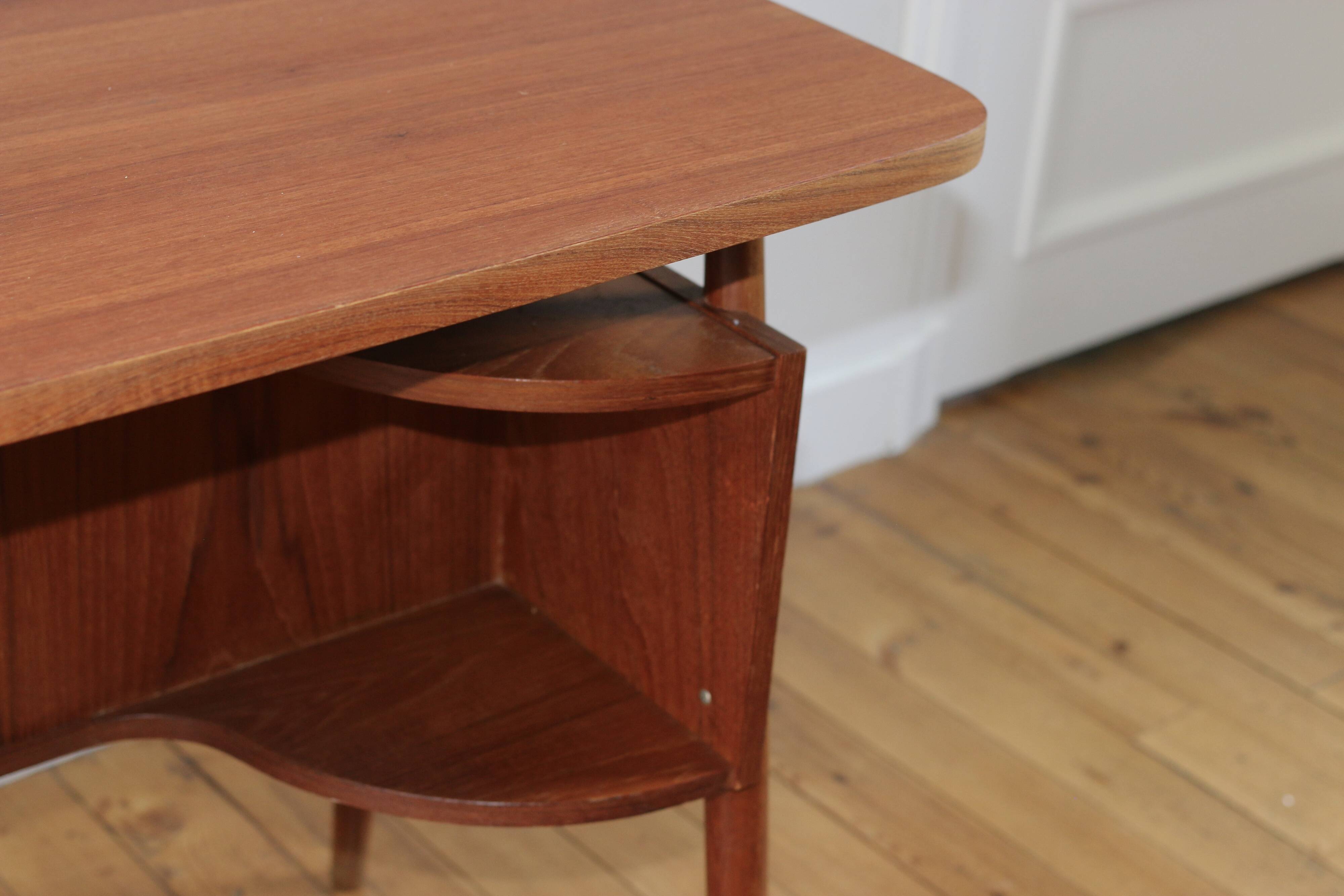 Small Scandinavian teak desk by Gunnar Nielsen for Tibergaard 1960