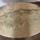 Table ovale dessus marbre pied tulipe des années 70