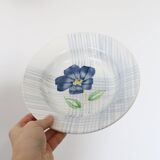 Set of 4 Digoin soup plates, Valentin pattern, French vintage, rustic, country