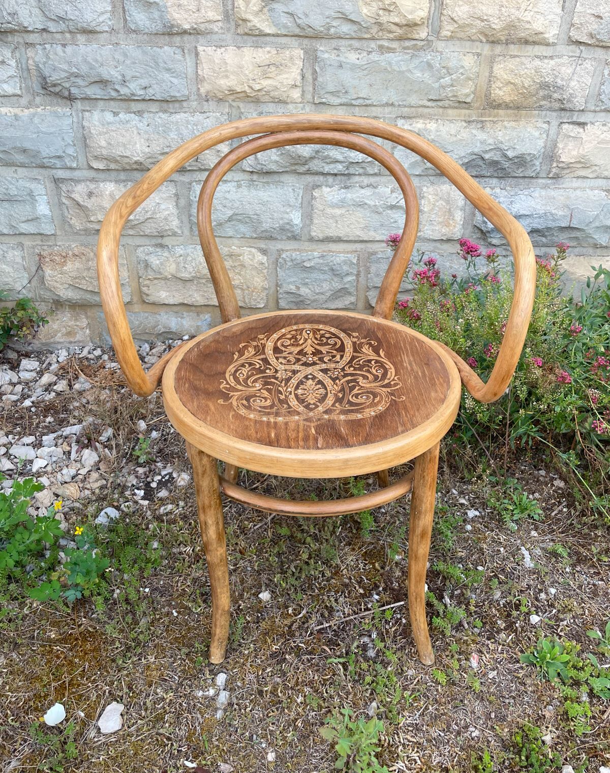 Jacob & Joseph Kohn curved wooden armchair 1940