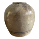 Gray, glazed stoneware ginger jar