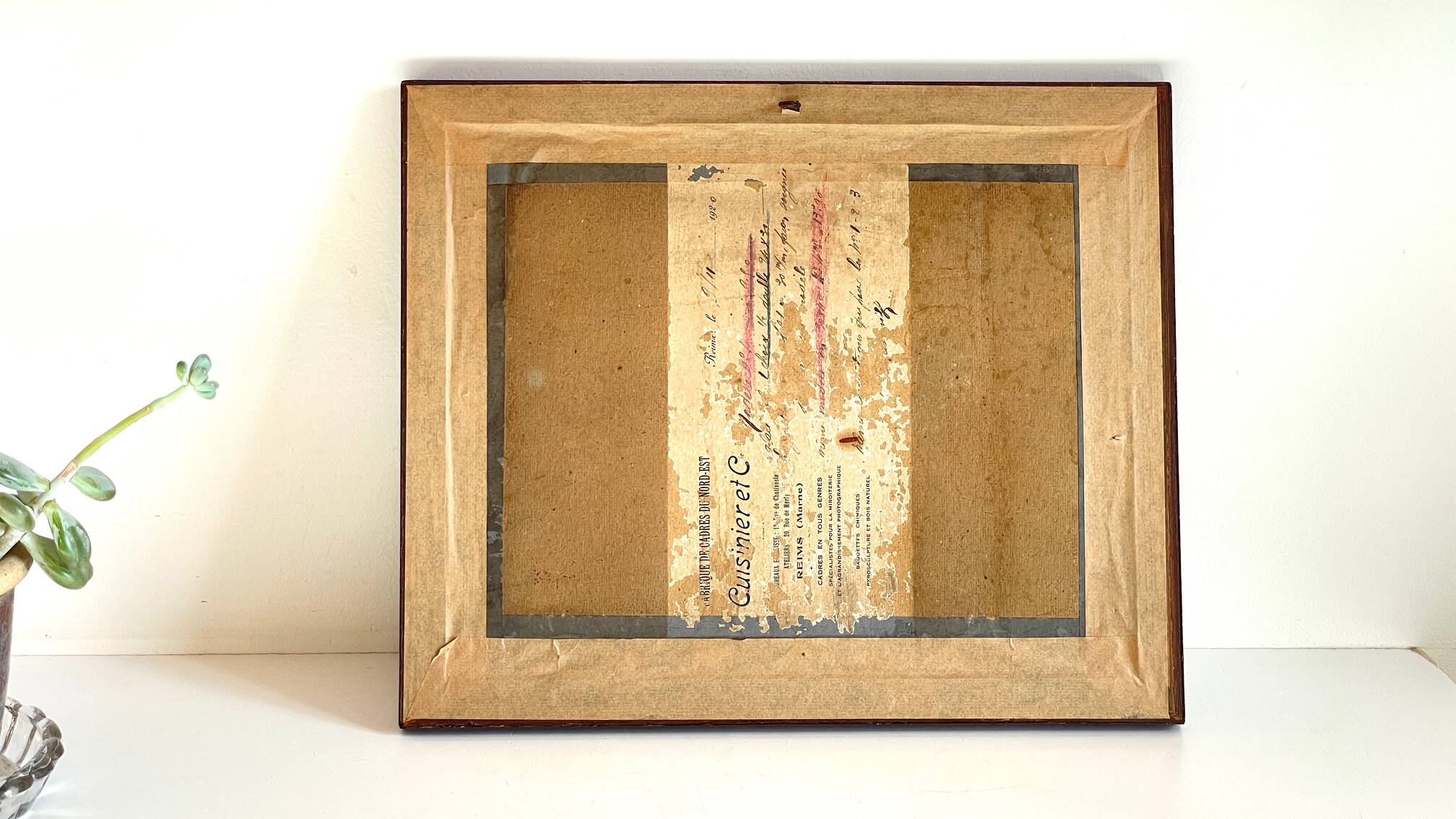 Art deco mirror 1920 wood and silver vintage