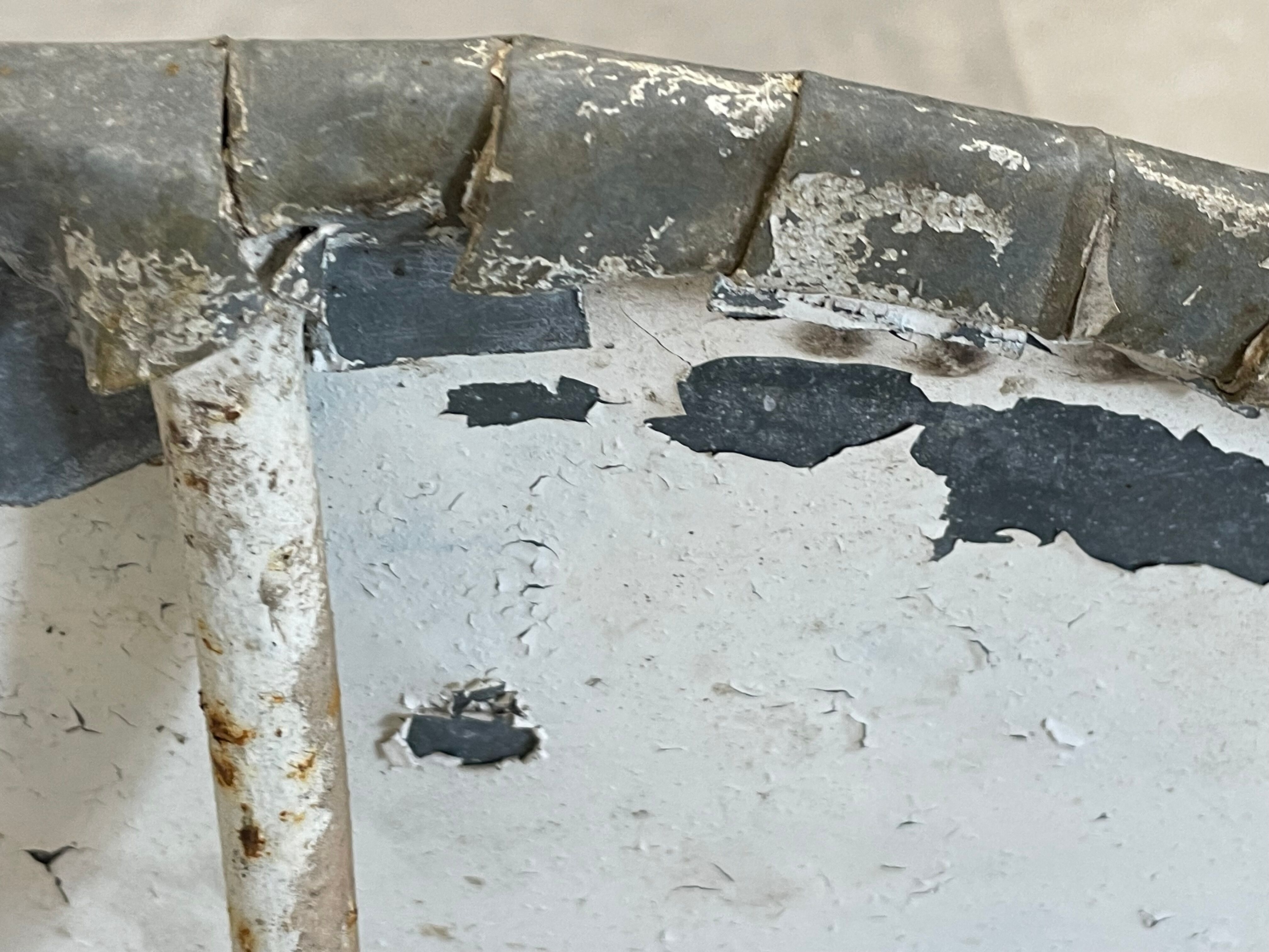 pedestal table, iron, cast iron and zinc guinguette table