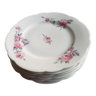 6 Limoges porcelain bread plates - Baranger et Reboisson
