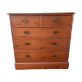 Commode anglaise antique en pin massif, XIXe siècle