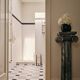 Vintage painted wooden Ionic column stele