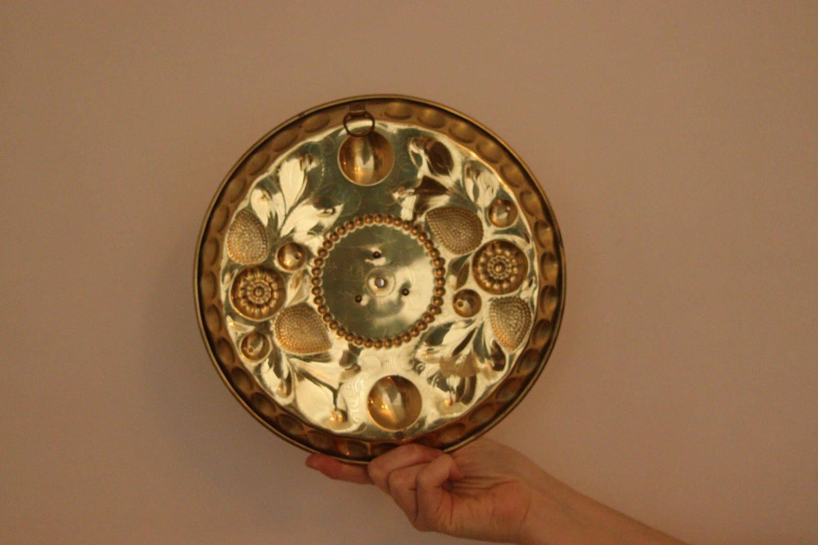 Applique murale suédoise en laiton, style milieu du siècle