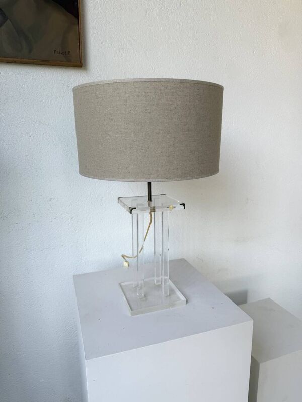 Lampe de table David Lange lucite