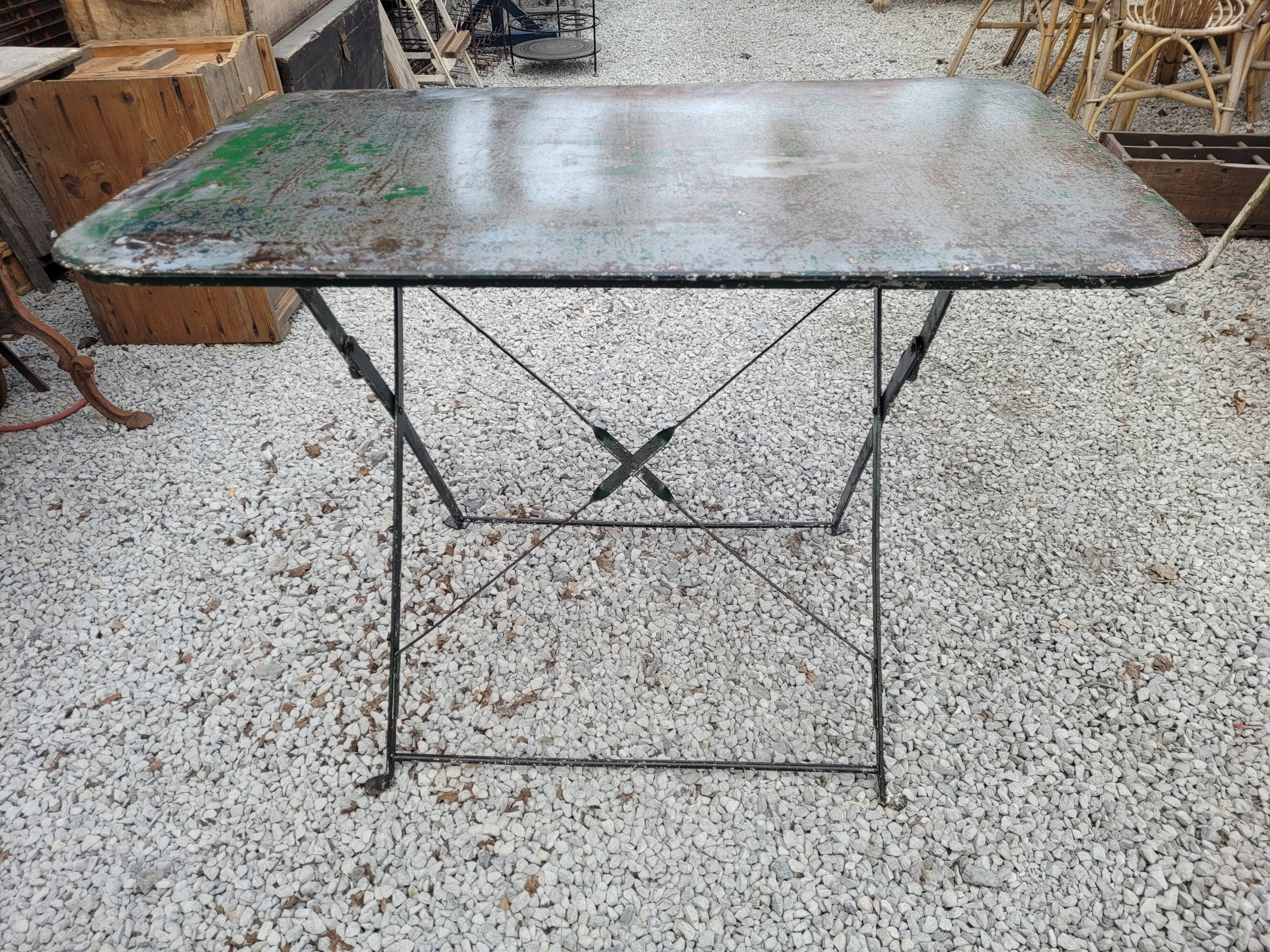 Antique folding garden table