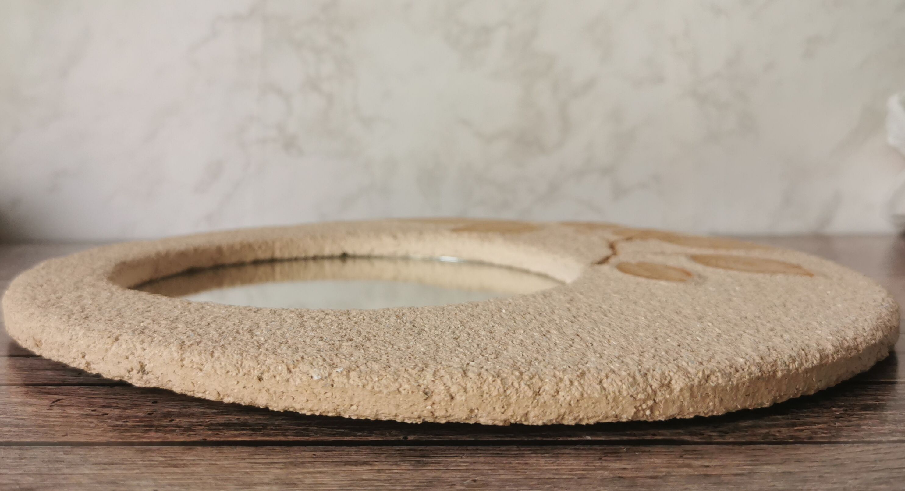 Miroir pierre naturelle feuilles