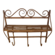 Vintage bamboo and rattan wall coat rack