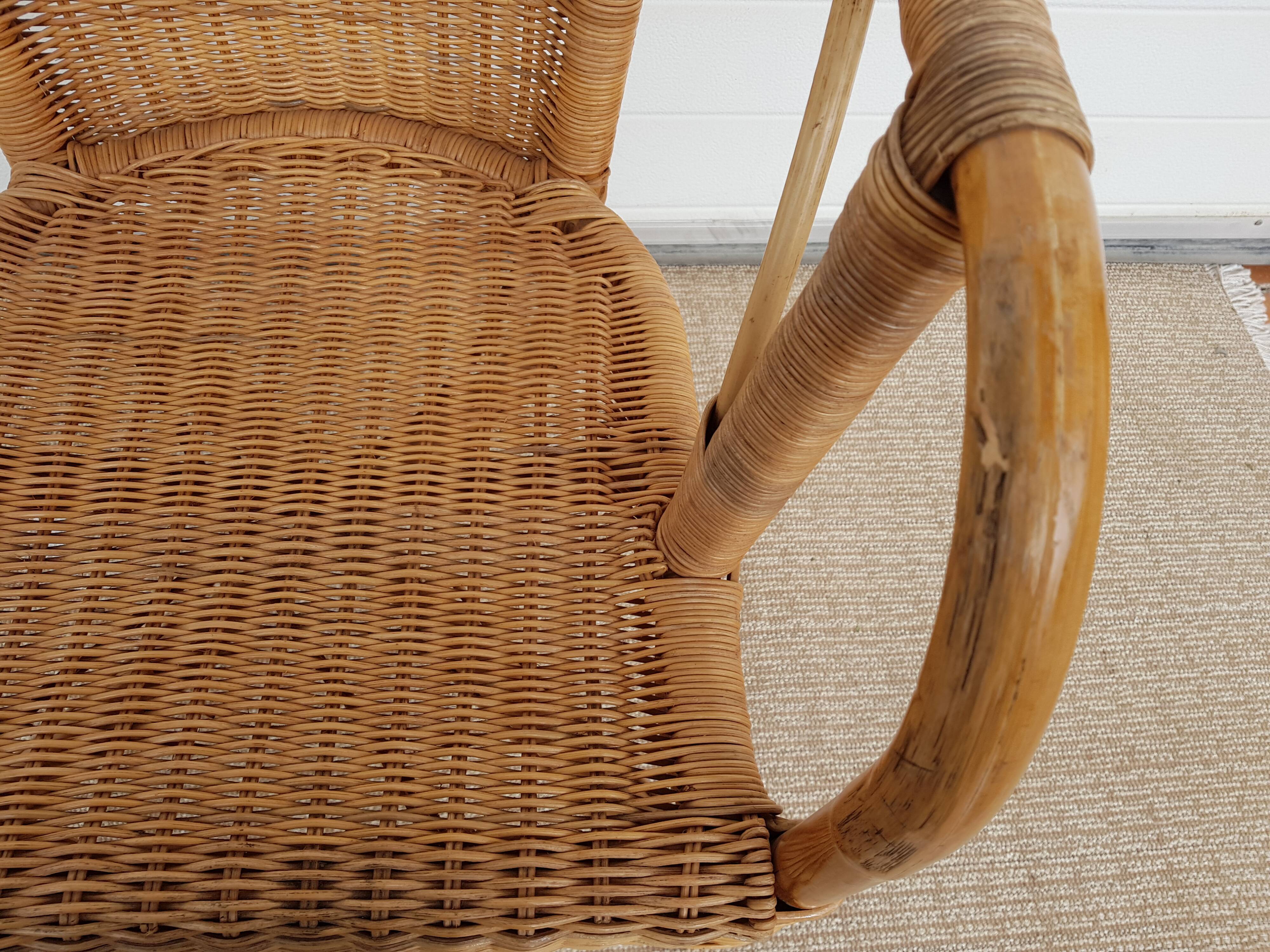 Old chair in bamboo 60s