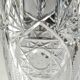 Boho chic vase in cut bohemian crystal. starry/crossions/foliage patterns. 20 x 12 cm