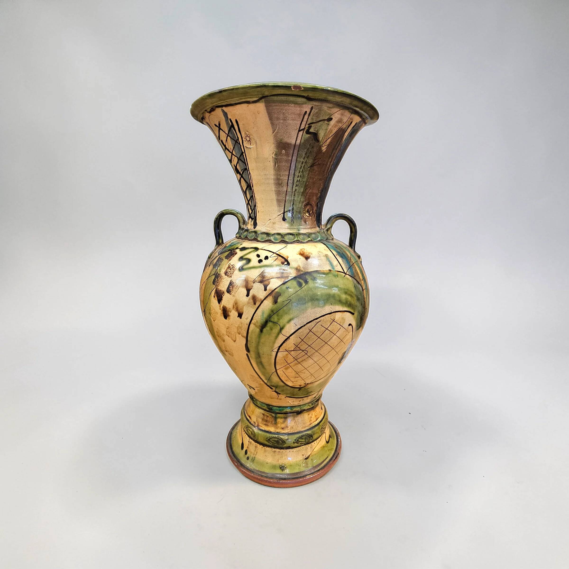 Large ceramic vase signed / Niek '94 / Niek Hoogland / 54 cm