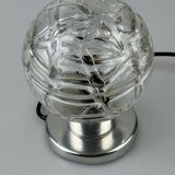 60s 70s table lamp bedside lamp chrome Doria glass space age design