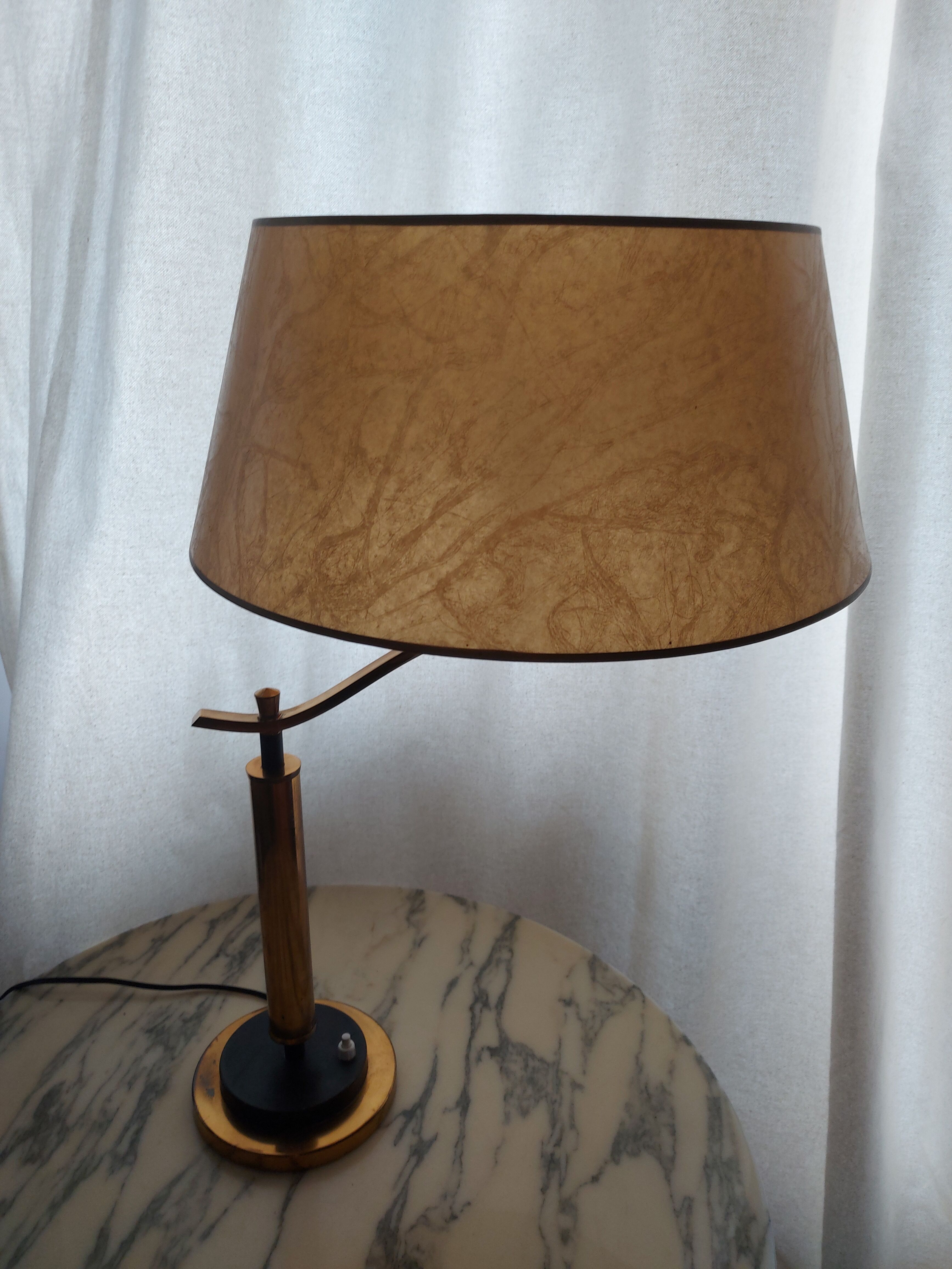 Brass lamp 30's Jules Leleu
