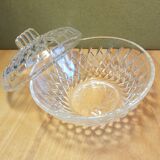 Vintage France chiseled glass candy