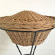 60's vintage metal wicker basket on a metal base