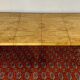 Living room table, dining room table in Ash burl, 2 extension leaves for 10/12 people