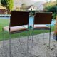 Paire de chaises années 70 cuir & vinyle