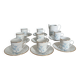 Eight-cup coffee service and creamer, Limoges porcelain, monogrammed