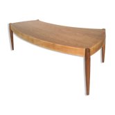 Johannes Andersen for Trensum – large vintage curved teak coffee table, Sweden, 1960s
