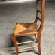 Set of 6 old straw chairs
