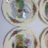 6 Small Dinner Plates Diameter 21 Cm Sarreguemines Obernai Loux