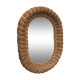 Oval rattan mirror vintage year 60 year 70