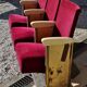 Cinema 3 seated bench Grenat 50s