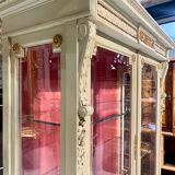 Louis xvi style showcase in rechampie wood and gilded bronzes from the napoleon iii period