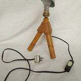 Vintage Rattan Tripod Lamp Base