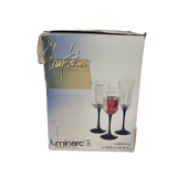 Vintage French white wine glasses by Luminarc