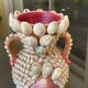 Vase en ceramique à décor de coquillages