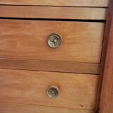 Empire style chest of drawers in blond walnut