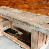 Old wooden workbench