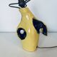 Vintage Yellow & Black Ceramic Lamp Base Modernist 50s/60s Free Form