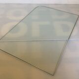 Old magazine holder chrome metal and glass