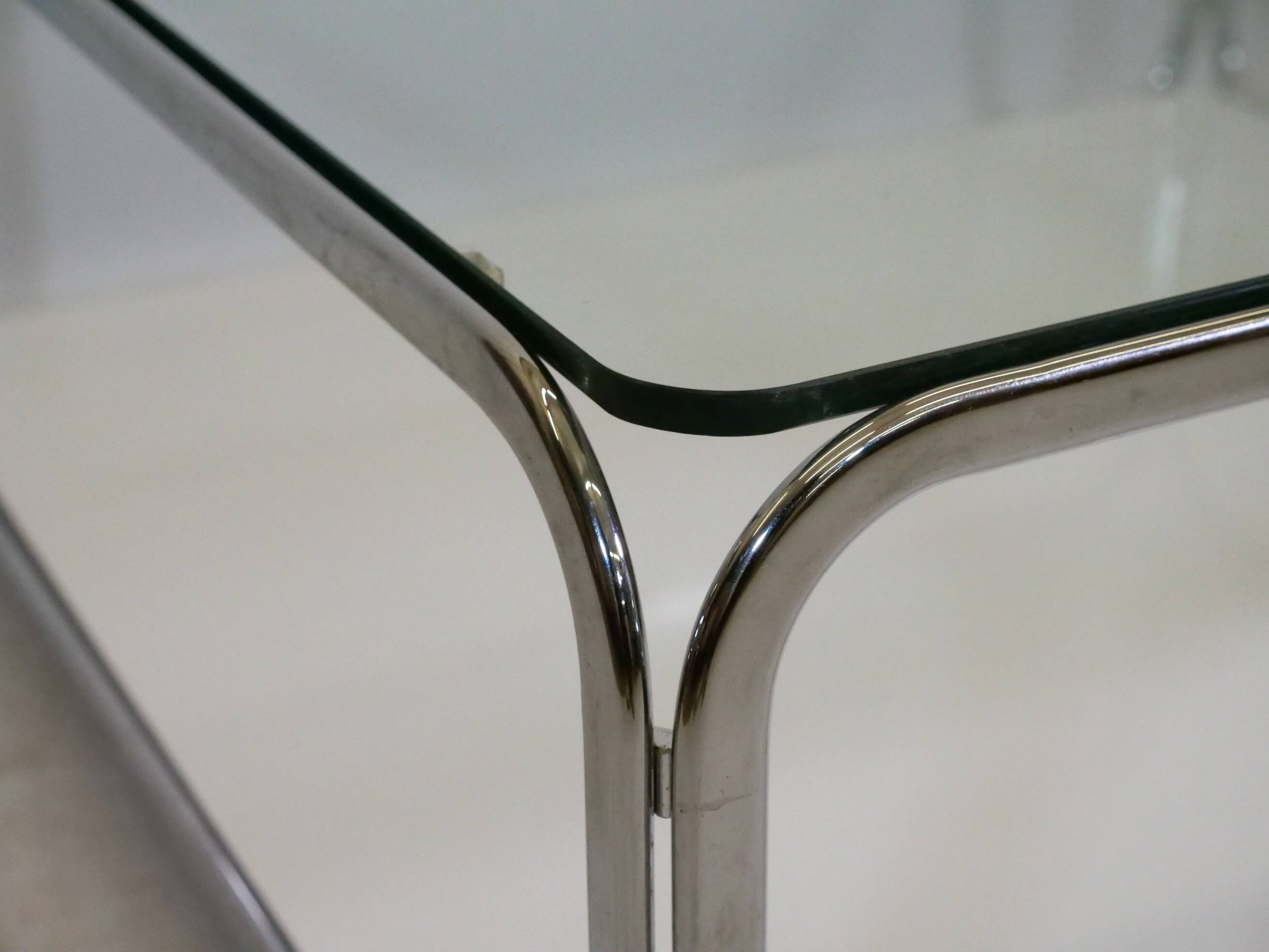 Space Age Chrome and Glass Coffee Table from Germany, 1960s