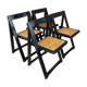 Set de 4 chaises pliantes cannées